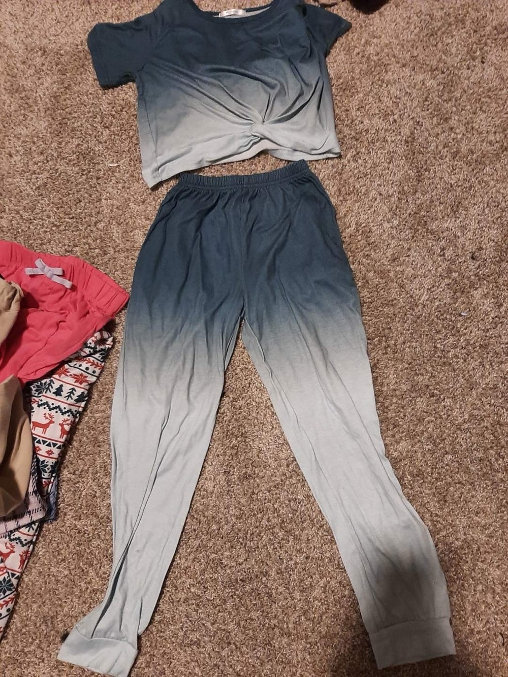 Youth Ombre Jogger Set - Slate Blue/Gray